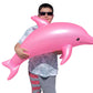 Zugar Land Huge 40'' Pearlized Dolphin Inflate Inflatable Pool Toy Beach Poolside Aquatic Themed Decor Birthday Party Buffet Tab