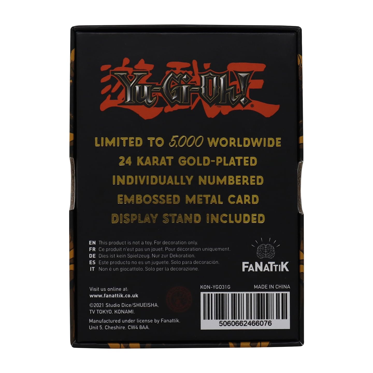 Yu-Gi-Oh! Fanattik Ygo31G Accessories, Black