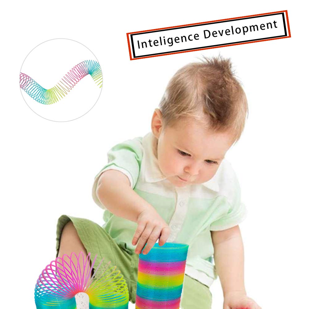 Magic Giant Rainbow Coil Toy - Jumbo Classic Multicolor Coil Spring Toy for Boys and Girls Birthday Christmas Party(4.2 x 4.2 in