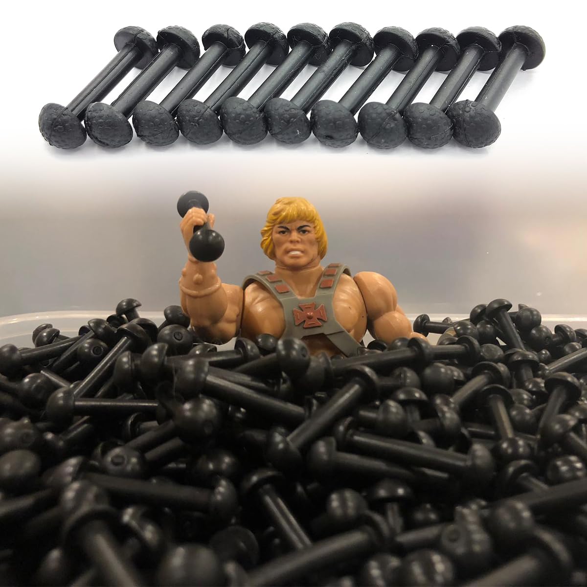 Gtpartes 10Pcs Motu Leg Band Replacement Connectors Fit For Vintage Figures Black Rubber