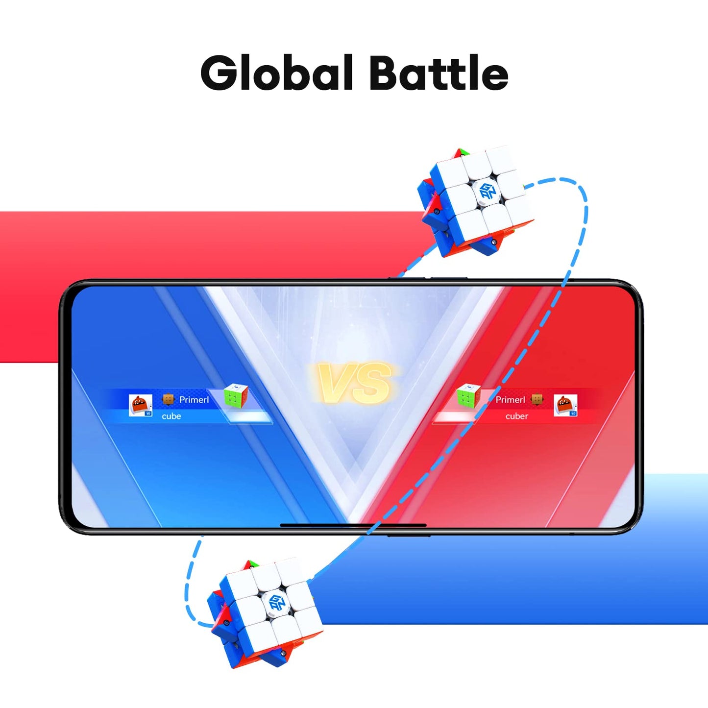 Gan 356 I 3 Stickerless Speed Cube, 3X3 Smart Cube 356 I3 Gans Magnetic Cube Intelligent Tracking Timing Movements Steps With Cubestation App Gan Cube Puzzle Toys(Gan Robot Not Included)