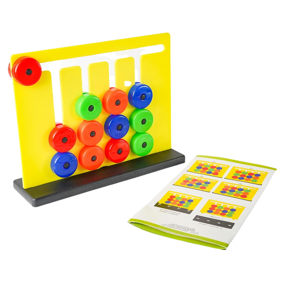 Lefan Montessori Toys Slide Puzzles  Brain Game For Kids  3+ Years  12 Blocks, 36+ Puzzle Challenges  Early Development & Le