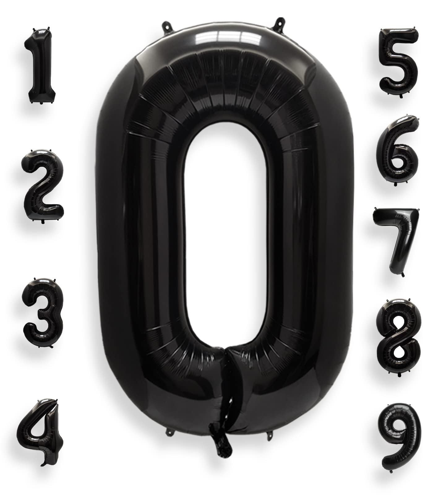Aule 40 Inch Big Black 3 Balloon Number Large Foil Helium Number Balloons 0-9 Jumbo Giant Happy 3Rd Birthday Party Decorations F