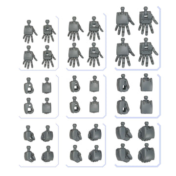 Bandai Hobby - #04 Option Parts Set Gunpla 04 (Build Hands Round), Bandai Spirits Model Kit
