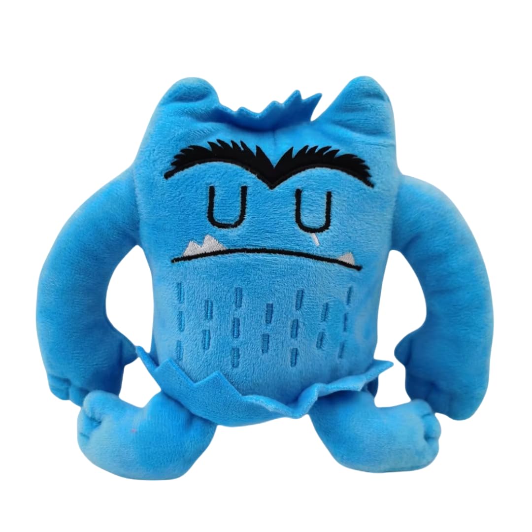 Techmax Solution Tearful Blue Monster Plush  Gentle Sensory Stuffed Toy For Helping Children Identify Sadness