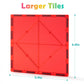 Gemmicc 8 PCS Large Magnetic Tiles - Jumbo STEM Building Blocks for Kids, Colorful Plastic Plates in Red, Blue, Yellow, Green