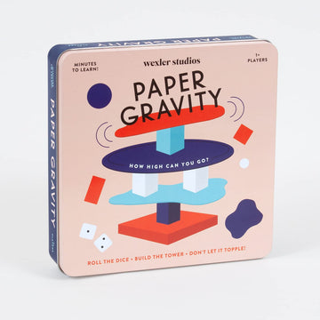 Galison Paper Gravity Game - Fun Balancing Game For 2+ Players, Easy To Play Game For Ages 6+ - Convenient Storage Tin And Instr