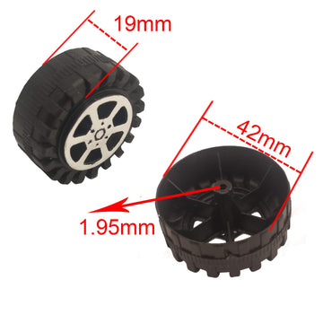 EUDAX 50pcs Plastic Roll 2mm Dia Shaft Toys Wheel and 25Pcs STEM Shaft Round Rod Axles for DIY Toy RC Car Truck Boat Helicopter