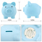 Gadiedie 2Pcs Large Piggy Bank,Coin Bank For Boys And Girls,Unbreakable Plastic Money Bank,Cute Pig Money Box,Practical Gifts Fo