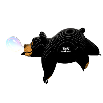 Eugy Black Bear 3D Puzzle, 24 Piece Eco-Friendly Educational Toy Puzzles For Boys, Girls & Kids Ages 6+