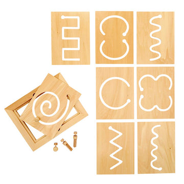 Excellerations enhanced Kids Wooden Prewriting Skills Tracing Template 13 inches by 10 inches Multipack Set  Preschool  Homeschool  Kids  Educational  PreK  Ages 3  4