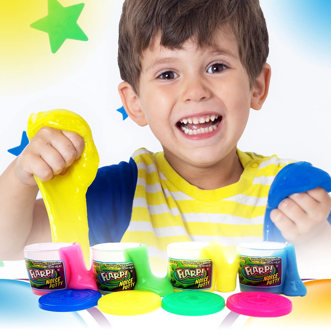 Ja-Ru Mini Noise Putty W/Plastic Containers (12 Pack, 48 Putty Toys) Slime Party Favors Silly Noise Putty For Kids, Boys & Girls. Stress Relief Sensory Fidget Toys. Bulk Goodie Bag Stuffers. 336-12P