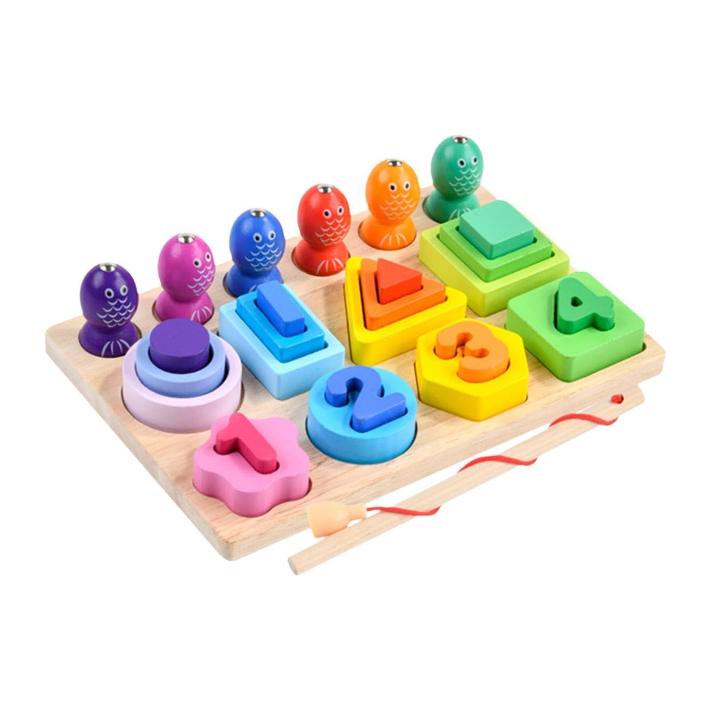 Calandis Wooden Fishing Game Toy Baby Developmental Toy For Kids Boys Girls Preschool Style A | Developmental Baby Toys | Toys F