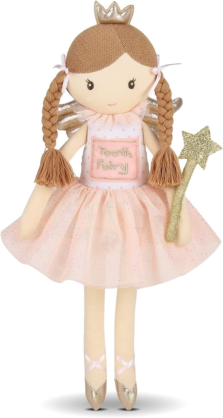 Bearington Pixie Plush Tooth Fairy Doll, 14 Inches, Multicolor, Soft Material