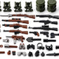 Feleph WW2 US Military Toy Weapons Set, Model T176, Small ABS Gear for Soldier Figures, Compatible with Major Brands