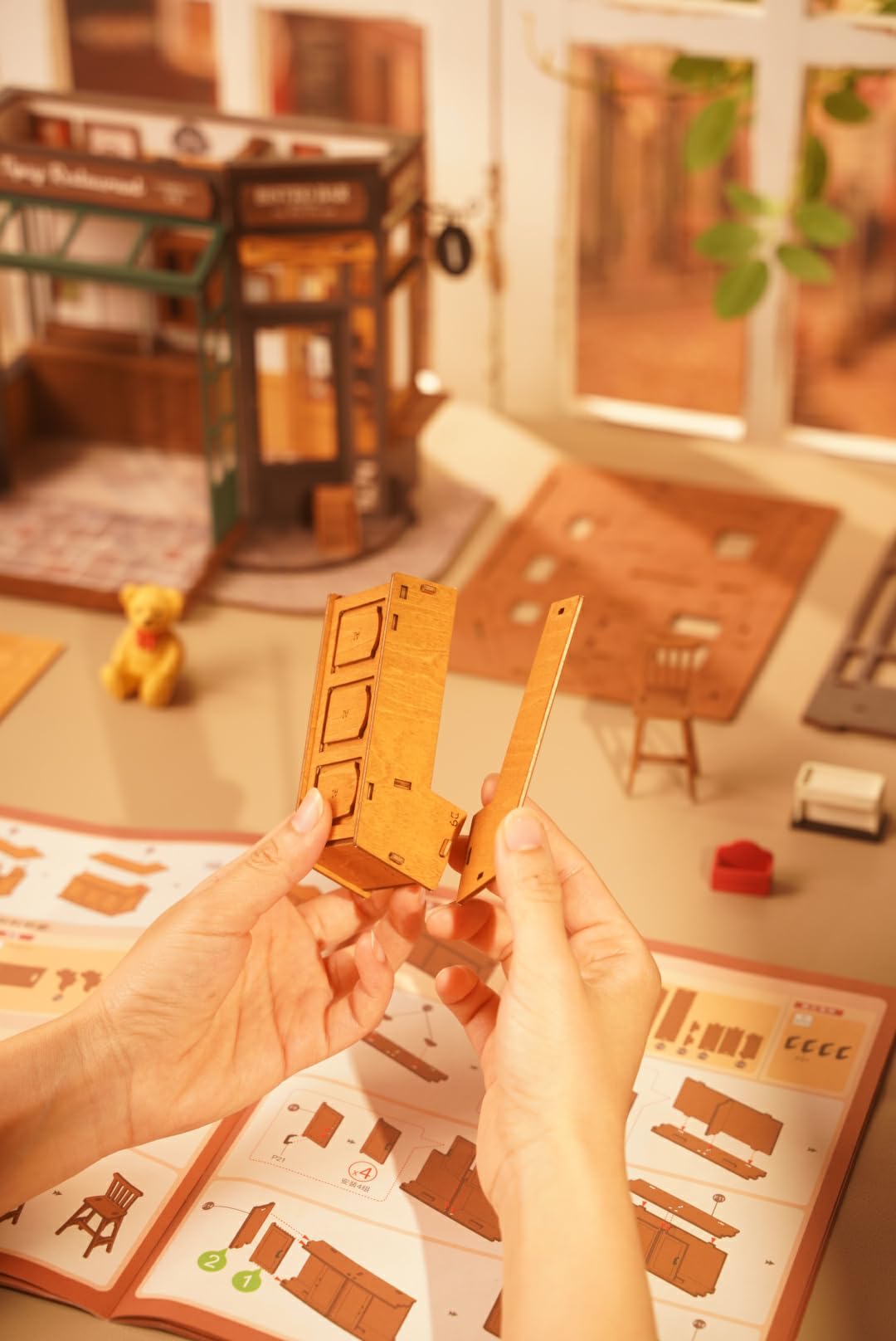 Rowood Miniature House Kits For Adults,Diy Mini House Building Kit,Wooden Dollhouse Kit With Led For Kids Teens Beginners As Bir