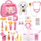 Meland Toy Doctor Kit for Girls - Pretend Play Doctor Set with Carrying Case,Stethoscope Toy & Dress Up Costume - Doctor Play Se