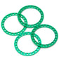 RCLIONS 4pcs Aluminum Replacement Wheel Rim Beadlock Ring for 1:10th RC Crawler Car 1.9'' RC Wheels/Rims (Green)