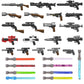 MOOXI-MOC 29Pcs Sci-fi Space Wars Minifigs Spray Paint  Packs Set Small Particle Building Block Toy Kit Compatible with Mainstream Brand