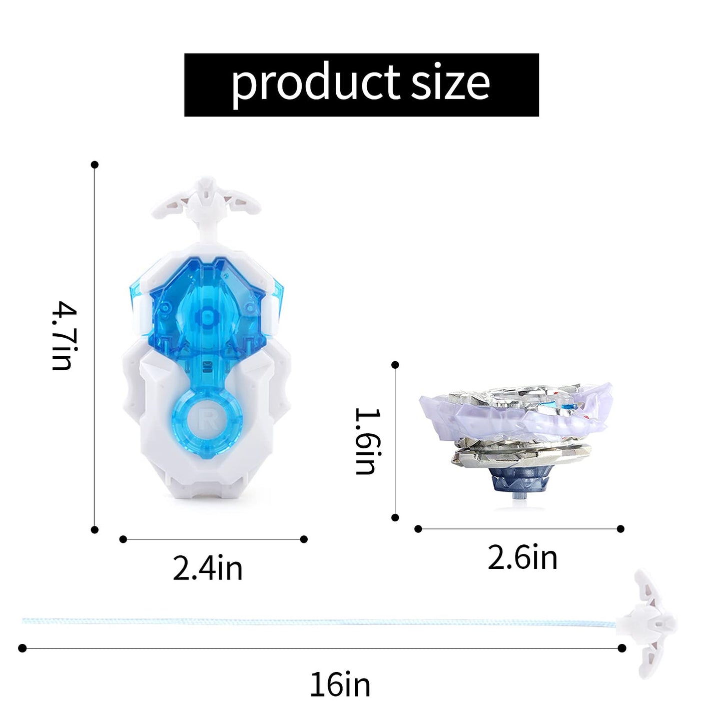 Bey Battling Top cutting edge Battle Set  B-189 Guilty Longinus Kr MDS-2 Spinning Top Starter Set with Launchers  Toy Gift for Boys Kids Children Ages 6+