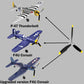 LEAMBE 3 Sets Spare RC Plane Propellers Compatible with F4U Corsair & P47 Thunderbolt Remote Control Airplane Nose Cone