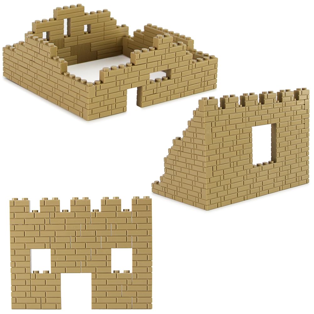 Feleph 260 Pieces Masonry Profile Bricks Building Blocks For Wall Parts And Pieces Diverse Bulk Toy Set Compatible With Major Br