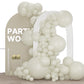 Partywoo White Sand Balloons, 127 Pcs Boho White Balloons Different Sizes Pack Of 36 Inch 18 Inch 12 Inch 10 Inch 5 Inch Sand White Balloons For Balloon Garland Arch As Party Decorations, White-F12
