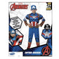 Jazwares Captain America Marvel Avengers Boys Kids Halloween Cosplay Costume Dress Up Padded Jumpsuit And Molded Mask (Medium)