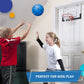 Dilabnba 6 Inches Mini Basketball Toy Set For Kids (Deflated/Pump Included) Over The Door Mini Hoop Basketball Replacements For Kids Teenagers For Pool, Indoors, Outdoors (Blue)