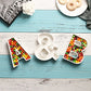 Coffeezone Small Ceramic Letter Dish & Plates for Candy/Nuts Ideas, Wedding Party Decor (Letter M)