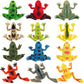Mukum 16Pcs Plastic Frogs Toy For Kids Easter Party Favors Mini Red Frogs Toys Fun Tropical Forest Character Toys For Boy Girl