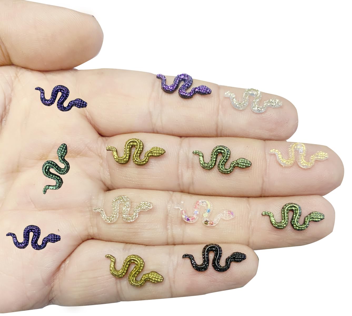 200Pcs Mini Snake Decor For Dollhouse Resin Tiny Snakes For Crafts Micro Miniature Snakes For Fairy Garden Dollhouse Micro Lands