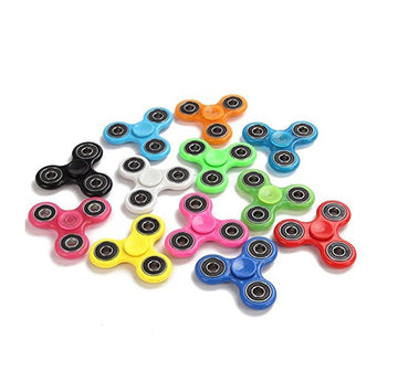 Fidget Hand Spinners 25 Pc Color Bundle Bulk Edc Tri-Spinner Desk School Toy Anxiety Relief Adhd Student Relax Therapy Pack Comb