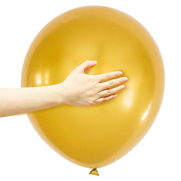 Metallic Gold Balloons 18 Inch 12 Pack Chrome Golden Large Latex Balloon Round Helium Balloon For Christmas Wedding Birthday Par