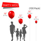Partywoo Red Balloons 100 Pcs Red Balloons Different Sizes Pack Of 18 12 10 5 Inch Matte Red Balloon Arch Kit Red Balloon Garland For Valentine'S Day Graduation Christmas Party Decorations Red-Y57