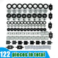 122Pcs Wheels And Axles Set, Car Parts Chassis Pieces Tires Building Blocks, Compatible With Classic Bricks Toys