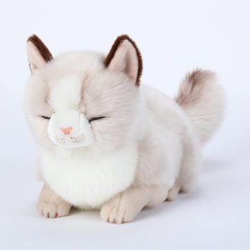 Adorable Stuffed Animals Cat -Handmade Plush Soft Cat -Present Gift For Boys/Girls (Sleeping Ragdoll Cat)