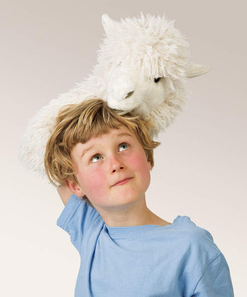 Folkmanis Alpaca Stage Puppet, White (2885)