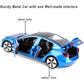 Toy Car Model 3 Diecast Metal Model Cars Pull Back car for Boys and Girls Age 3 - 12 Years Old (Blue)