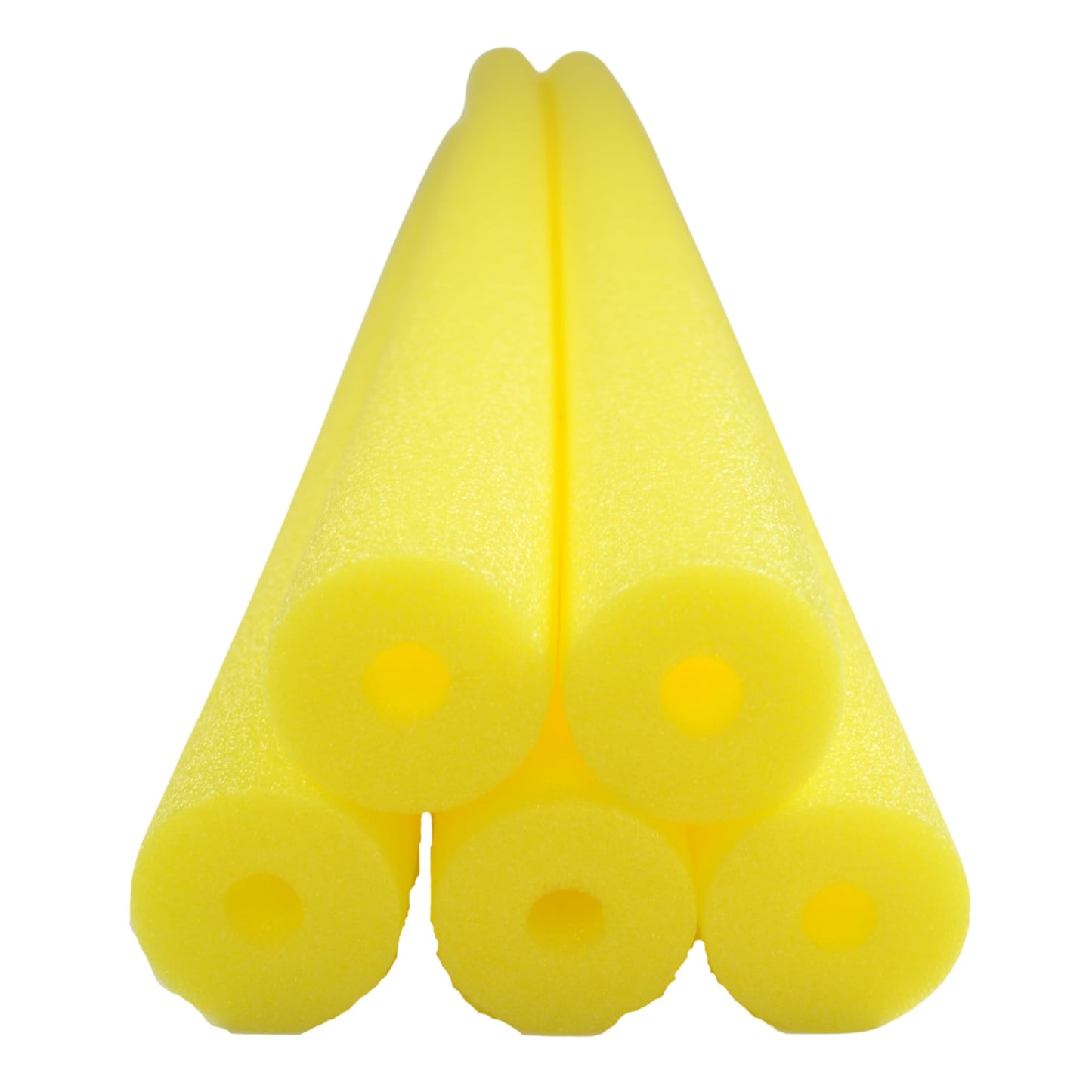 Pool Noodle, Fixfind 5 Pack Of 52 Inch Hollow Foam Pool Swim Noodle, Bright Yellow Foam Noodles For Swimming, Floating And Craft