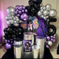 5 Balloon, Black Number Balloon 40 Inch, Black And Black Party Supplies, 5Th Birthday Balloon Decorations, 5 Number Balloons, Nu