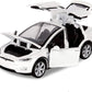Gidoyi Toy Car Model X, Pull Back Car Toys Alloy Vehicles With Lights And Sound 1:32 Scale Model Car (White)