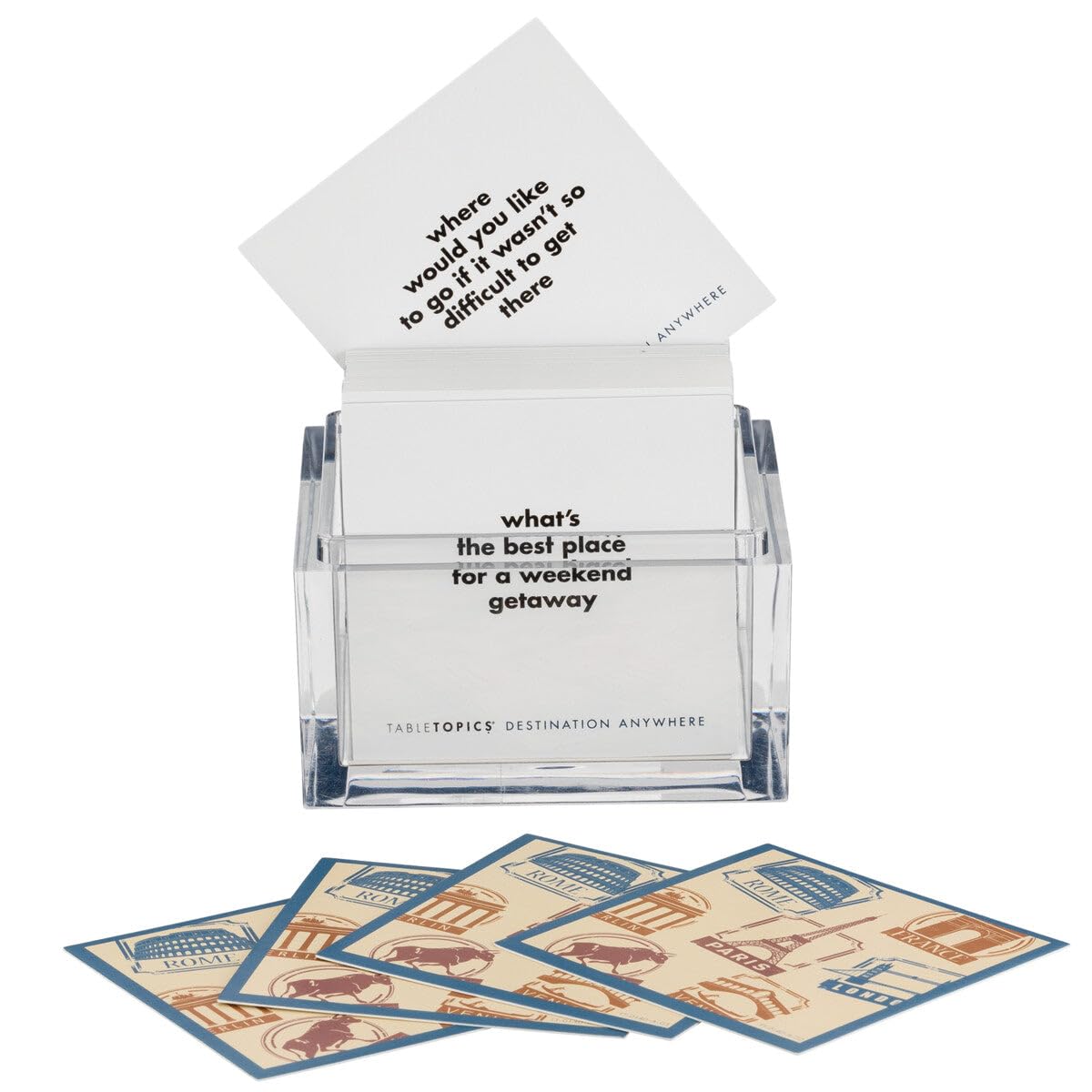Tabletopics Destination Anywhere - 135 Conversation Cards About Travel & Vacations, Bond Over Similar Experiences & Dream Up Ideas For New Journeys