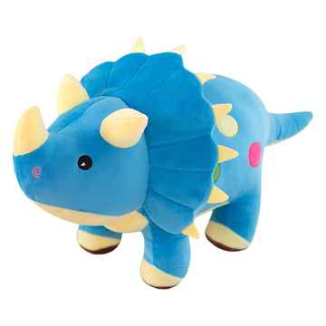 Niliswiest Dinosaur Plush Toys, Soft And Cuddly Dinosaur Interactive Plush Pillow Doll, Suitable For Ages 3 And Up (Blue Tricera
