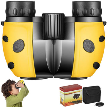 Compact Mini Binoculars For Kids - 8X21 Zoom Kids Binoculars Toy Gift Shock Proof For 3 4 5 6 7 8 9 10 11 12 13 Years Old Boys Girls Bird Watching Sporting Events Children Best Present
