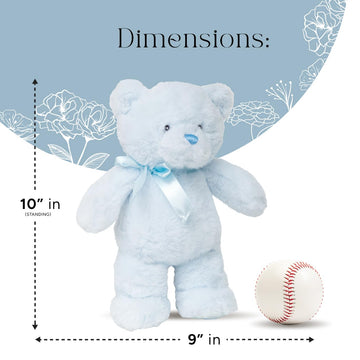 Jolitee My First Bear Stuffed Animal - Blue Plush Bear 15'