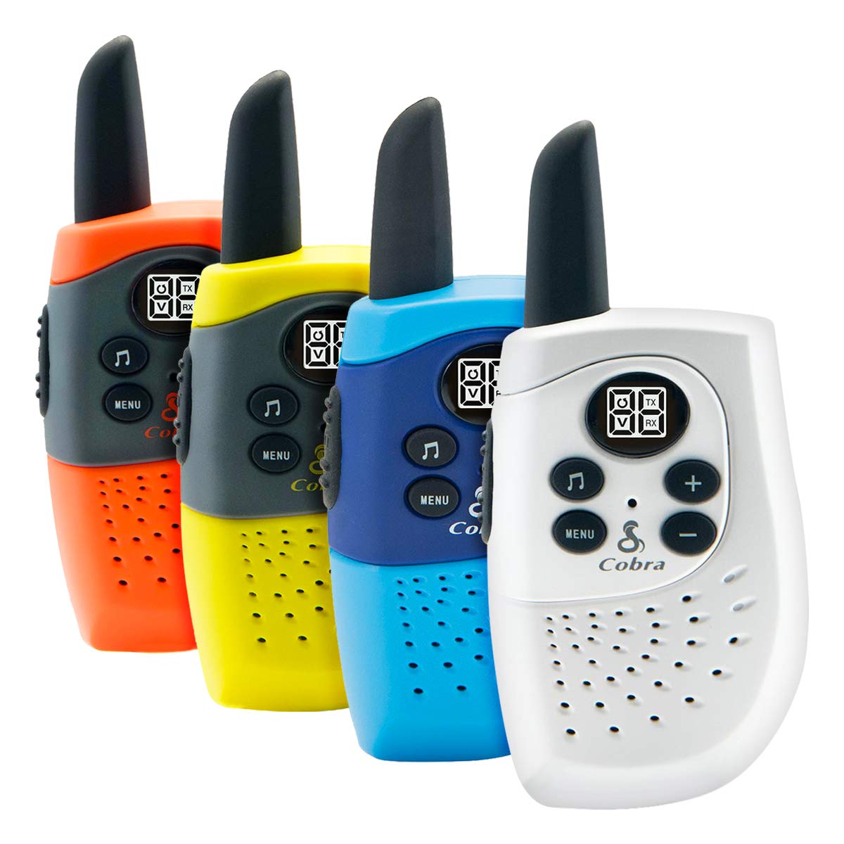 Cobra SH1304 22 Channel Kids Walkie Talkies  Up To 8 Mile Range (4Pack)