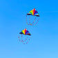 Kaiciuss Large Rainbow Delta Kite For Kids Easy To Fly, Huge Single Line Beach Kite For Adults, 55' X 28' Easy Flying Triangle Kite Comes With 300 Ft String Kite Handle