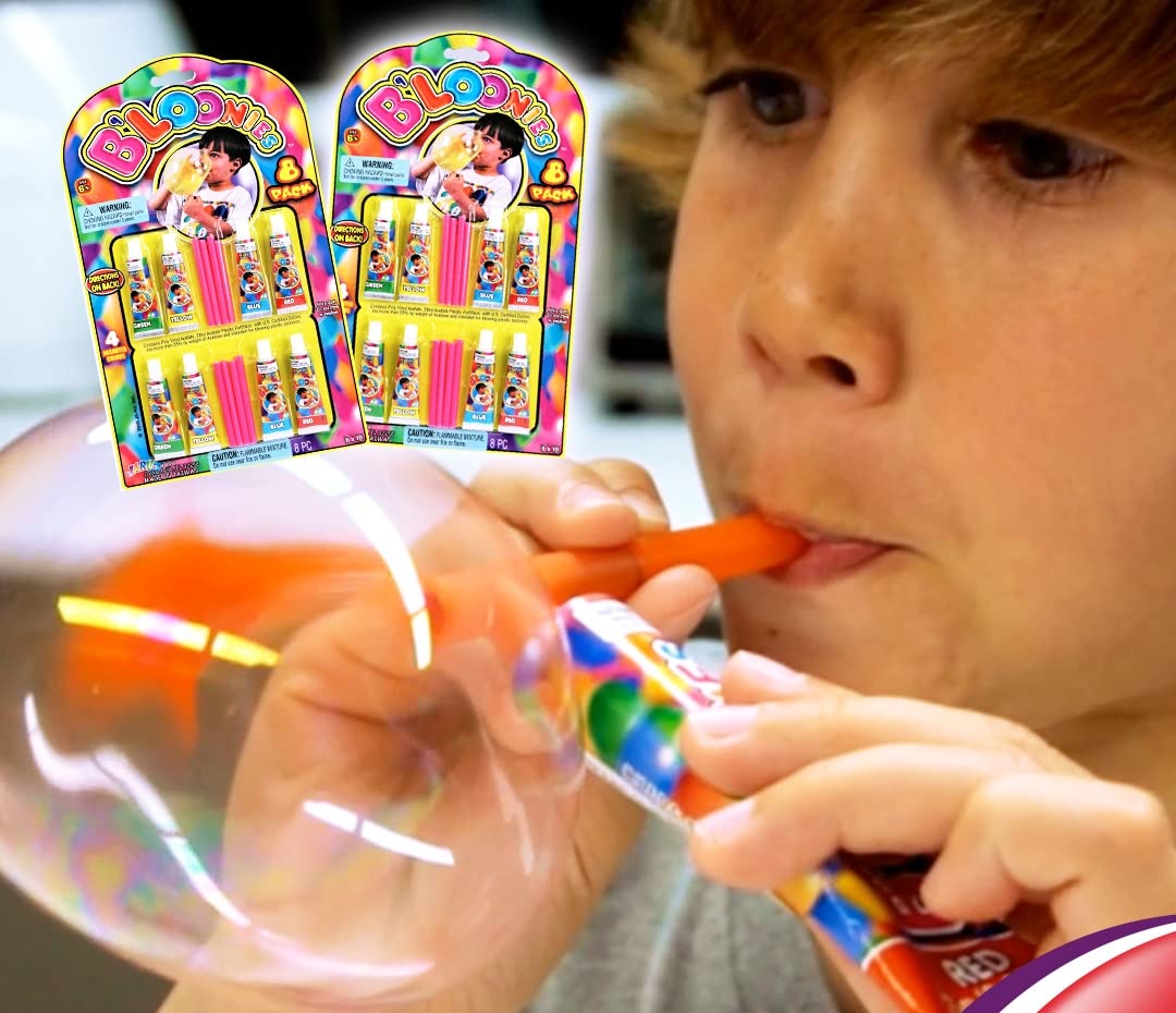 JA-RU Bloonies Plastic Bubbles Toys - 24 Pack (192 Tubes) - Retro Fidget Balloons - Ethylene Vinyl Acetate - Party Favors & Supplies