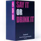Prezey Say It Or Drink It - Category Card Games For Adults With 250 Hilarious Cards | White Elephant Gifts For Adults, Drinking